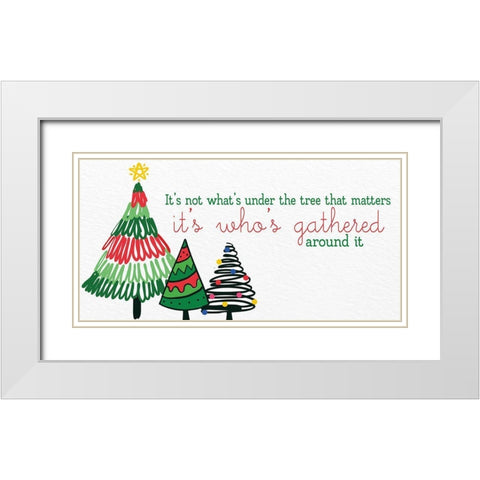 Under the Tree White Modern Wood Framed Art Print with Double Matting by Allen, Kimberly