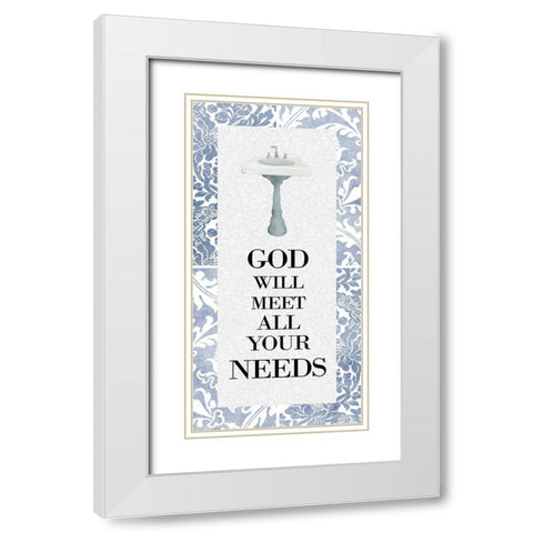God Will Meet All 1 White Modern Wood Framed Art Print with Double Matting by Allen, Kimberly
