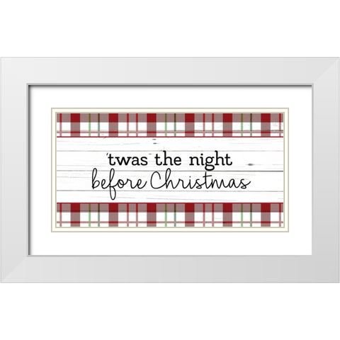 Twas the Night White Modern Wood Framed Art Print with Double Matting by Allen, Kimberly