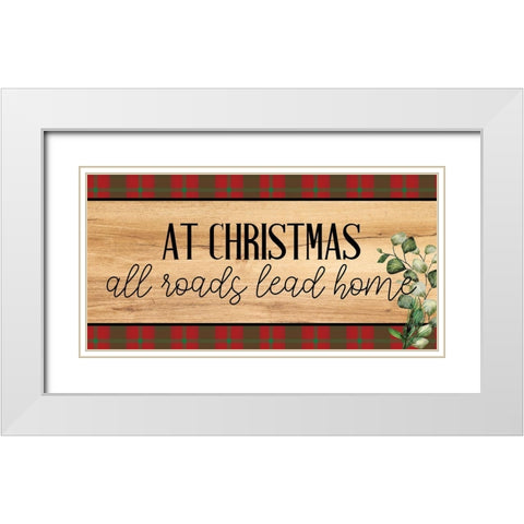 Twas the Night White Modern Wood Framed Art Print with Double Matting by Allen, Kimberly