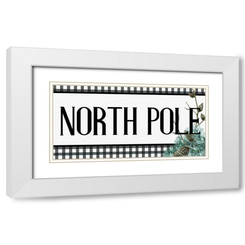 North Pole Plaid White Modern Wood Framed Art Print with Double Matting by Allen, Kimberly