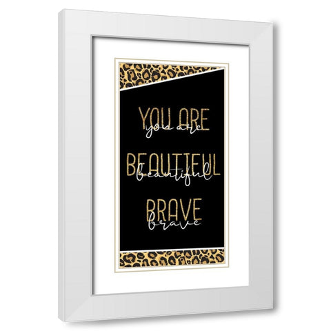 Beautiful Leopard 1 White Modern Wood Framed Art Print with Double Matting by Allen, Kimberly
