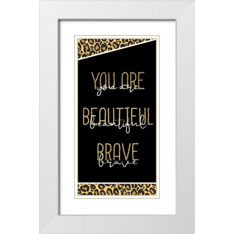 Beautiful Leopard 1 White Modern Wood Framed Art Print with Double Matting by Allen, Kimberly
