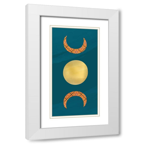Moon Child 1 White Modern Wood Framed Art Print with Double Matting by Allen, Kimberly