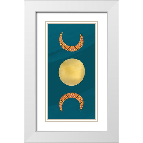 Moon Child 1 White Modern Wood Framed Art Print with Double Matting by Allen, Kimberly