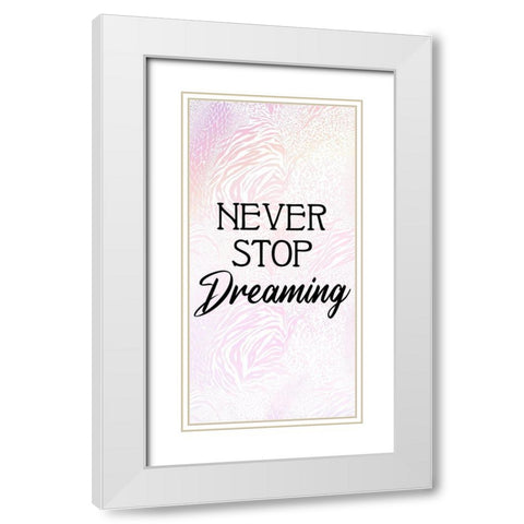 Pink Animals 1 White Modern Wood Framed Art Print with Double Matting by Allen, Kimberly