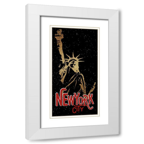 From NY 1 White Modern Wood Framed Art Print with Double Matting by Allen, Kimberly