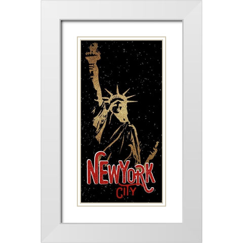 From NY 1 White Modern Wood Framed Art Print with Double Matting by Allen, Kimberly