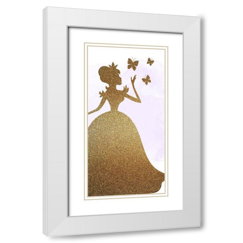 A Princess 1 White Modern Wood Framed Art Print with Double Matting by Allen, Kimberly