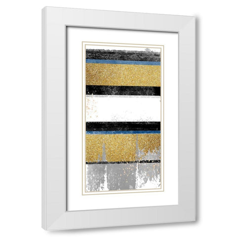 Gorgeous Blue Panel 2 White Modern Wood Framed Art Print with Double Matting by Allen, Kimberly