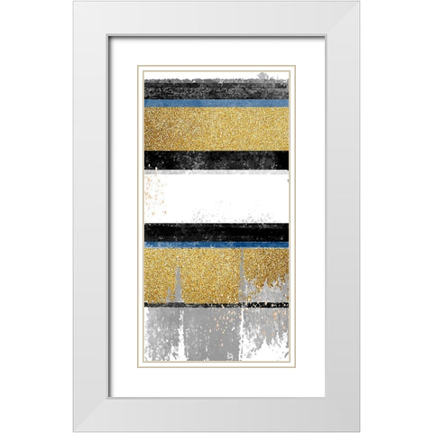 Gorgeous Blue Panel 2 White Modern Wood Framed Art Print with Double Matting by Allen, Kimberly