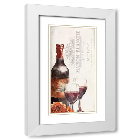 Vineyard Panel 1 White Modern Wood Framed Art Print with Double Matting by Allen, Kimberly