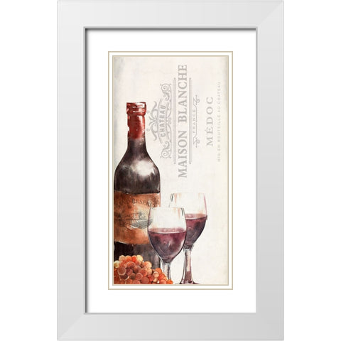 Vineyard Panel 1 White Modern Wood Framed Art Print with Double Matting by Allen, Kimberly