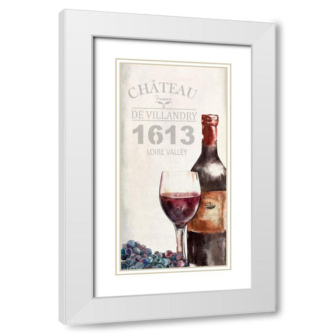 Vineyard Panel 2 White Modern Wood Framed Art Print with Double Matting by Allen, Kimberly