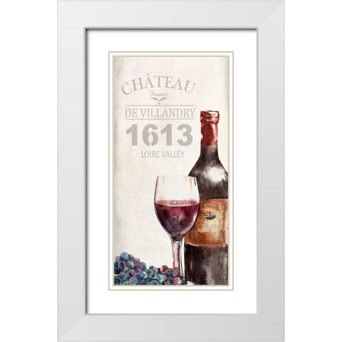 Vineyard Panel 2 White Modern Wood Framed Art Print with Double Matting by Allen, Kimberly