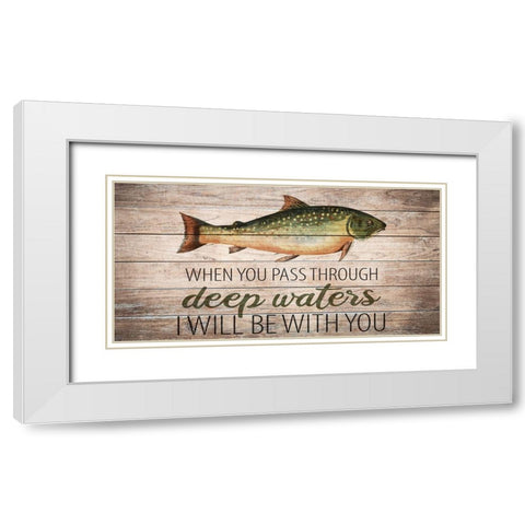 Deep Waters 1 White Modern Wood Framed Art Print with Double Matting by Allen, Kimberly