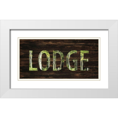 To the Lodge White Modern Wood Framed Art Print with Double Matting by Allen, Kimberly