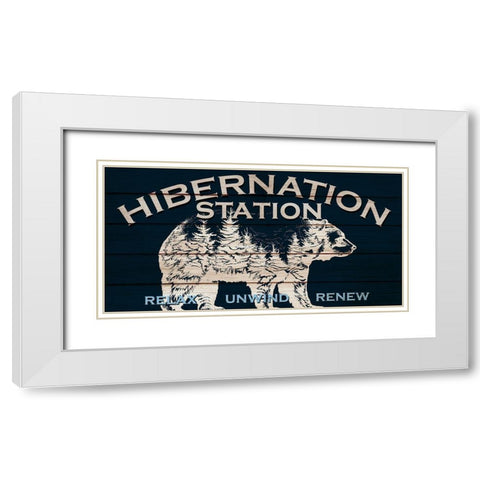 Hibernation Station White Modern Wood Framed Art Print with Double Matting by Allen, Kimberly