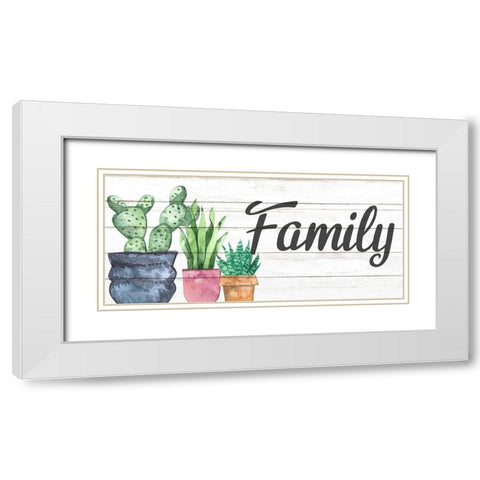 Family Plants White Modern Wood Framed Art Print with Double Matting by Allen, Kimberly