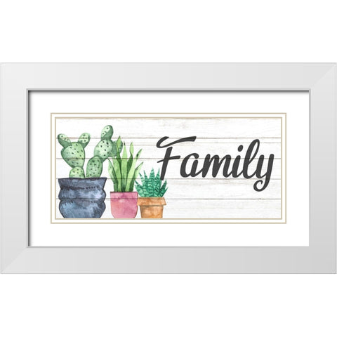 Family Plants White Modern Wood Framed Art Print with Double Matting by Allen, Kimberly