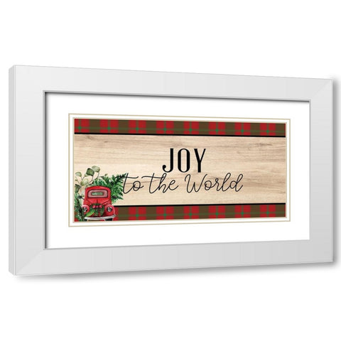 Joy White Modern Wood Framed Art Print with Double Matting by Allen, Kimberly