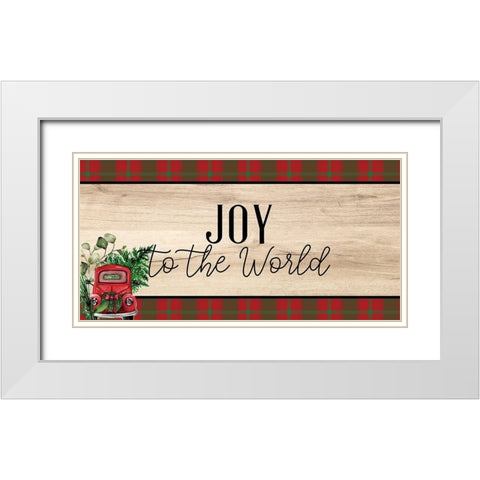 Joy White Modern Wood Framed Art Print with Double Matting by Allen, Kimberly
