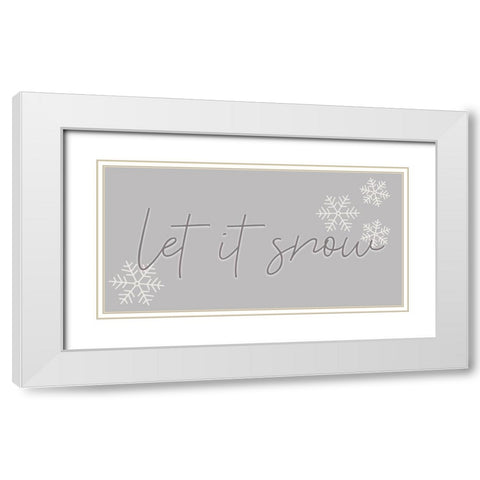 Snow White Modern Wood Framed Art Print with Double Matting by Allen, Kimberly