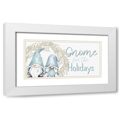 Gnome For The Holidays White Modern Wood Framed Art Print with Double Matting by Allen, Kimberly