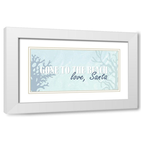 Gone To The Beach White Modern Wood Framed Art Print with Double Matting by Allen, Kimberly