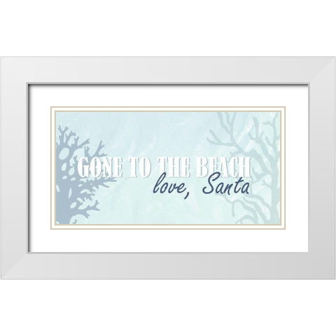 Gone To The Beach White Modern Wood Framed Art Print with Double Matting by Allen, Kimberly