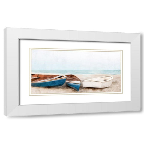 Three Beached White Modern Wood Framed Art Print with Double Matting by Allen, Kimberly