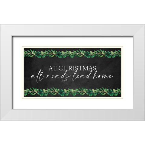 All Roads Lead Home White Modern Wood Framed Art Print with Double Matting by Allen, Kimberly
