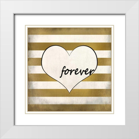Forever White Modern Wood Framed Art Print with Double Matting by Allen, Kimberly