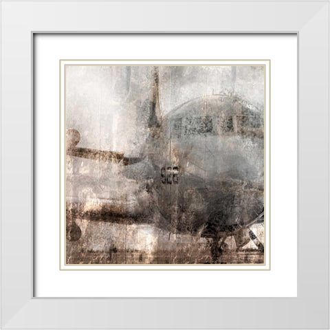 Oxidized Aircraft White Modern Wood Framed Art Print with Double Matting by Allen, Kimberly