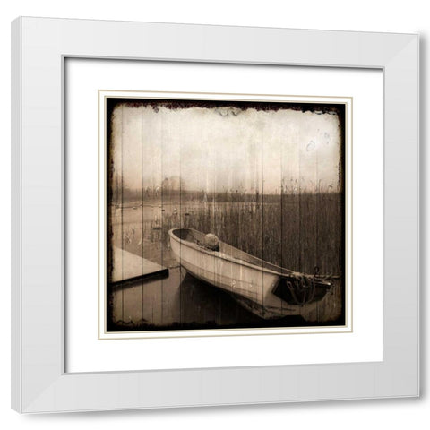 Stranded Morning White Modern Wood Framed Art Print with Double Matting by Allen, Kimberly