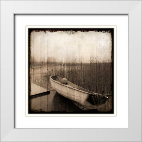 Stranded Morning White Modern Wood Framed Art Print with Double Matting by Allen, Kimberly
