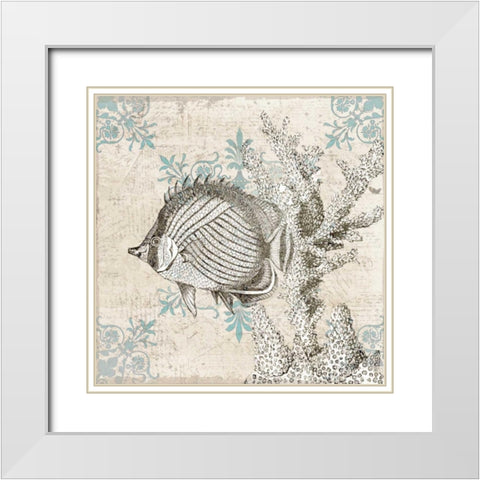 Sea Life A White Modern Wood Framed Art Print with Double Matting by Allen, Kimberly