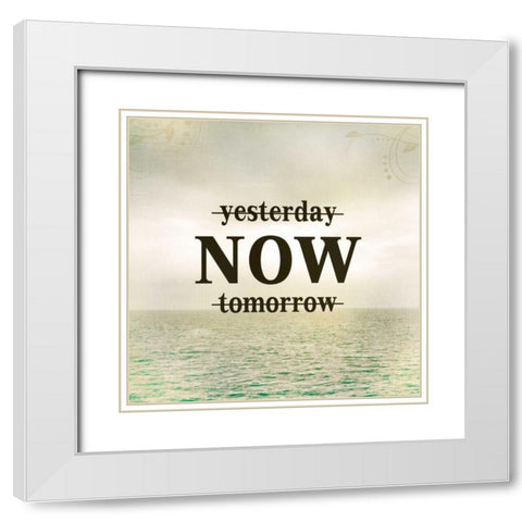 Yesterday White Modern Wood Framed Art Print with Double Matting by Allen, Kimberly