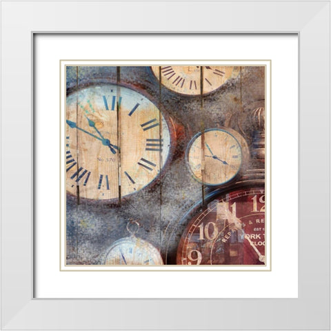 In Time 1 White Modern Wood Framed Art Print with Double Matting by Allen, Kimberly