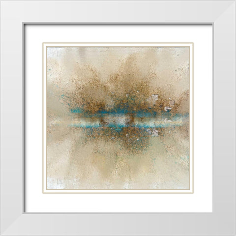 Burst 1 White Modern Wood Framed Art Print with Double Matting by Allen, Kimberly