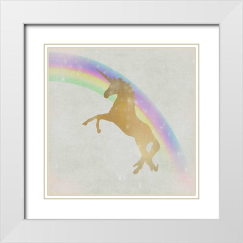 Follow the Rainbow 2 White Modern Wood Framed Art Print with Double Matting by Allen, Kimberly