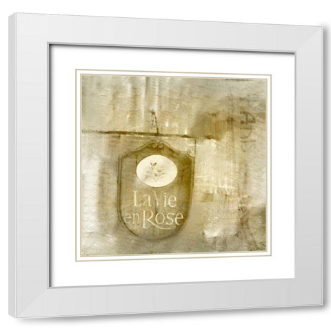 LaVie en Rose White Modern Wood Framed Art Print with Double Matting by Allen, Kimberly