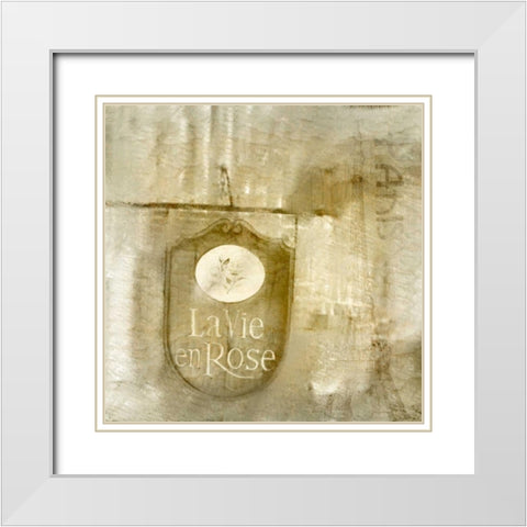LaVie en Rose White Modern Wood Framed Art Print with Double Matting by Allen, Kimberly