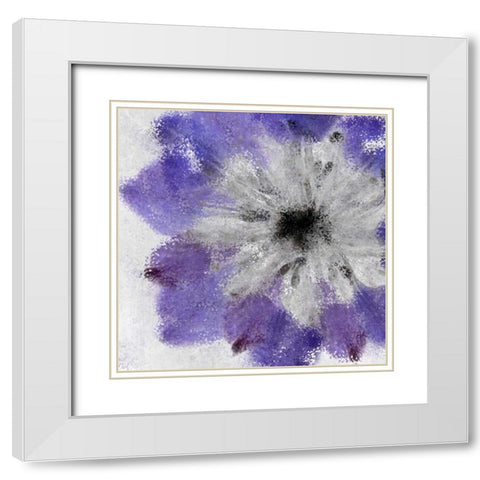 Navy Bloom 2 White Modern Wood Framed Art Print with Double Matting by Allen, Kimberly