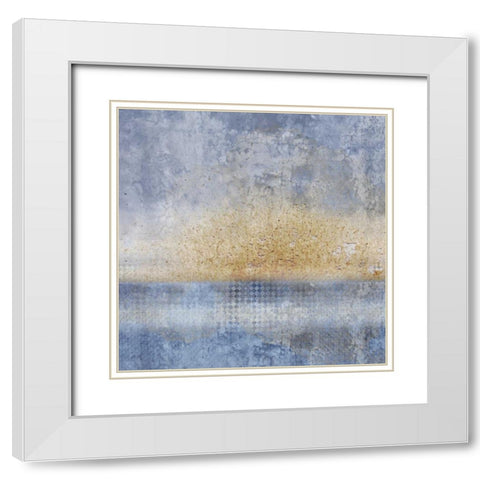 In Blue 1 White Modern Wood Framed Art Print with Double Matting by Allen, Kimberly