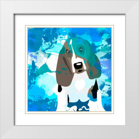 Dog in Color 1 White Modern Wood Framed Art Print with Double Matting by Allen, Kimberly