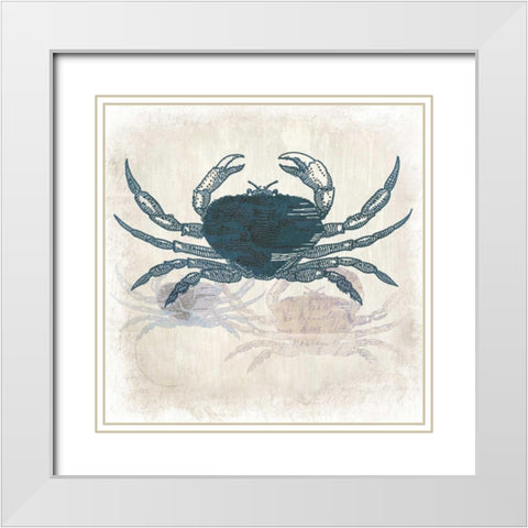 Crab Coast Vision White Modern Wood Framed Art Print with Double Matting by Allen, Kimberly