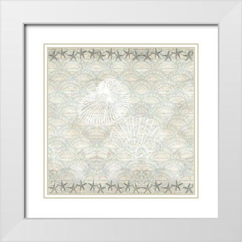 At The Shore White Modern Wood Framed Art Print with Double Matting by Allen, Kimberly