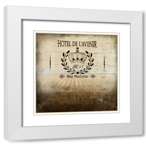 Hotel De Lavenir White Modern Wood Framed Art Print with Double Matting by Allen, Kimberly