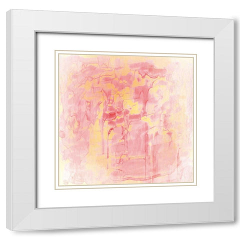 Rose Gold White Modern Wood Framed Art Print with Double Matting by Allen, Kimberly